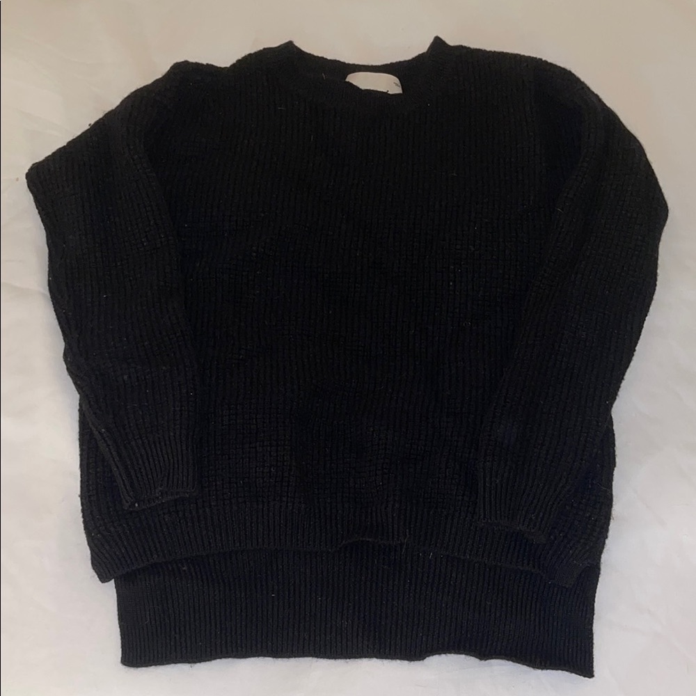 Black Merino Wool Knit Sweater - Wilfred